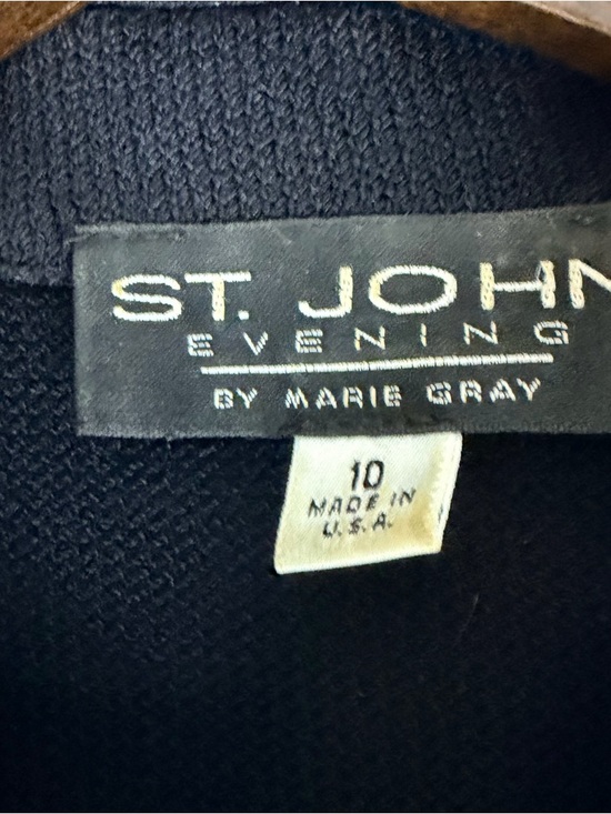ST JOHN EVENING Women’s Size 10 Sweater Cardigan VINTAGE Embellished Made in USA - Picture 6 of 16